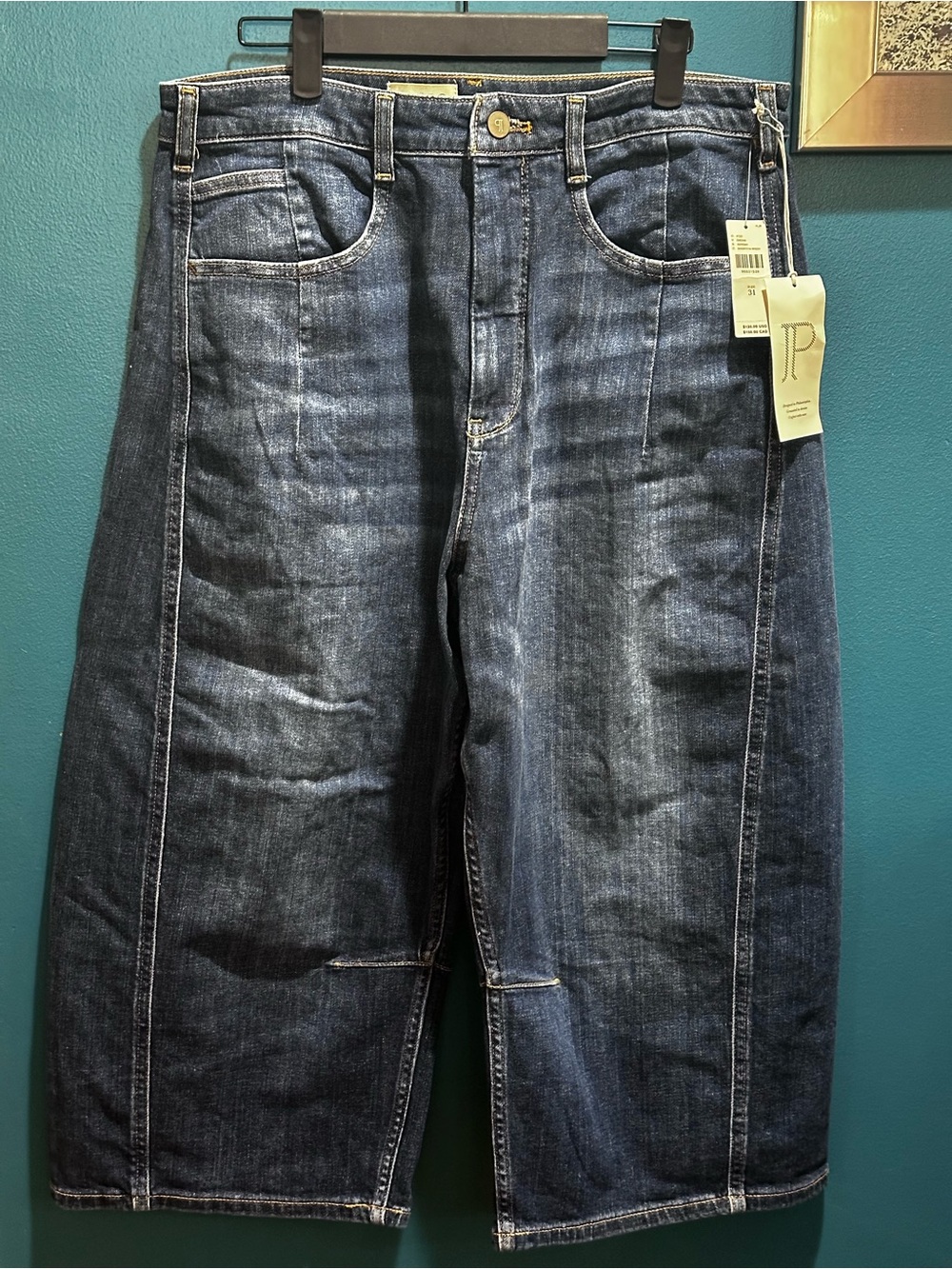 Anthropologie Barrel Leg Cropped Jeans Size 31